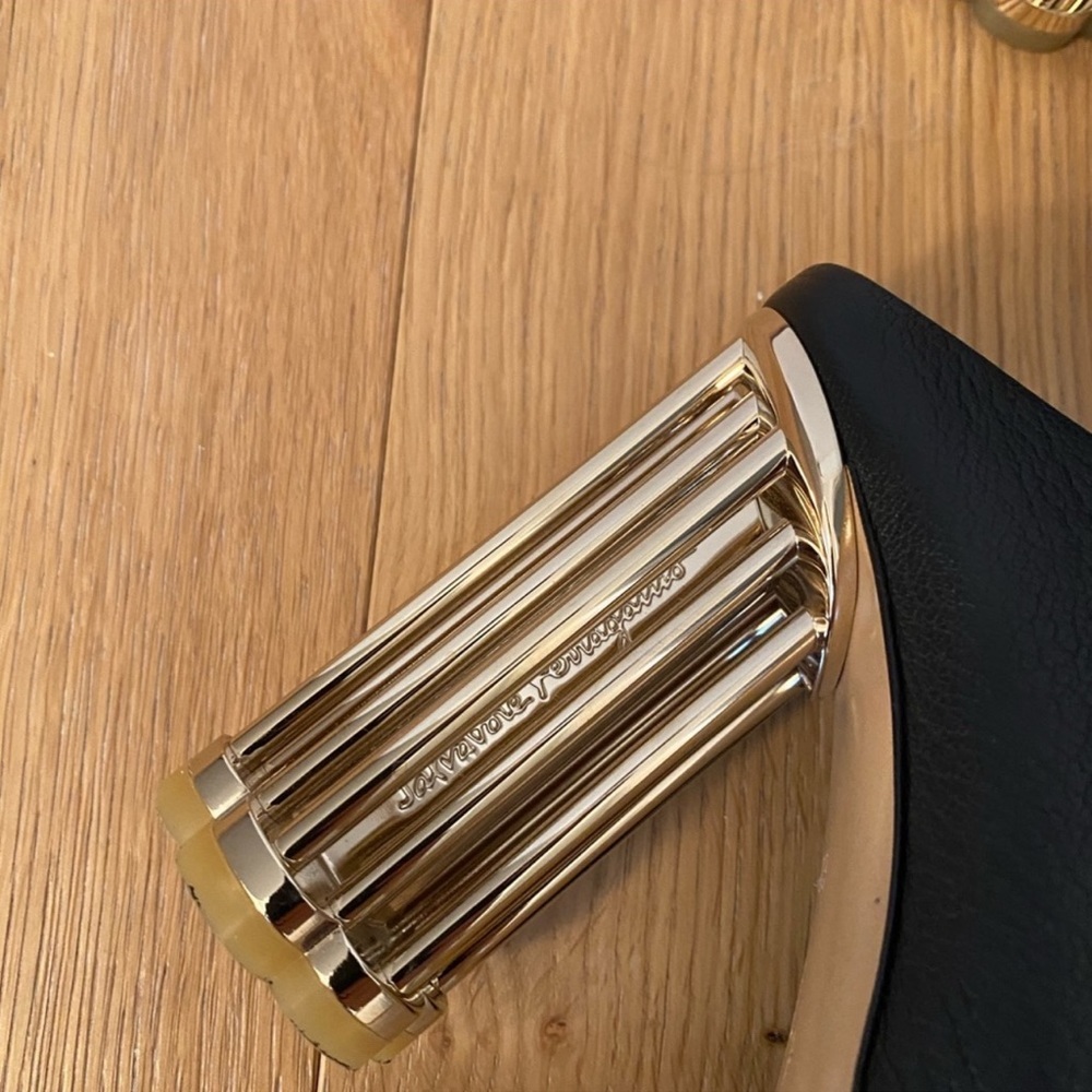 Ferragamo Gold Heels